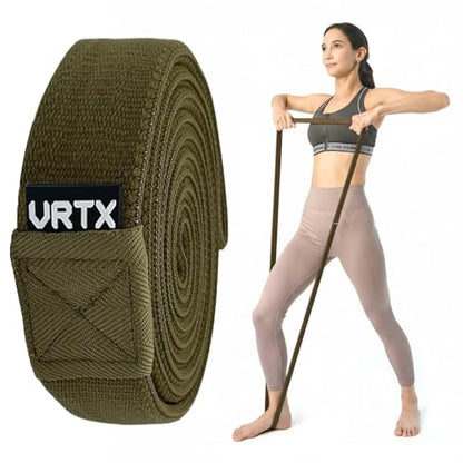 VRTX Fabric Resistance Bands for Men & Women | Long Exercise Band for Workout, Stretch, Yoga, Full Body Training | Soft Mesh Cloth, Non-Slip, High Durability Straps – Single Pack - size: X-Heavy (100-140 lbs)