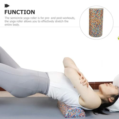 DOITOOL Semicircle Yoga Half Foam Roller 30x15cm for Muscle Massage and Physical Therapy Core Exercise Balance Trainer