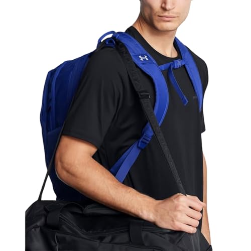 UA Hustle 6.0 Team Backpack by Under Armour - color: Royal-metallic Silver, size: OSFM