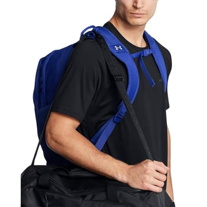 UA Hustle 6.0 Team Backpack by Under Armour - color: Royal-metallic Silver, size: OSFM