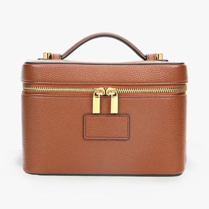 Makeup Bag Vanity Case with Removable Divider Travel Toiletry Bag Portable Cosmetic Bag Makeup Organizer Case (Light Brown) - color: Light Brown
