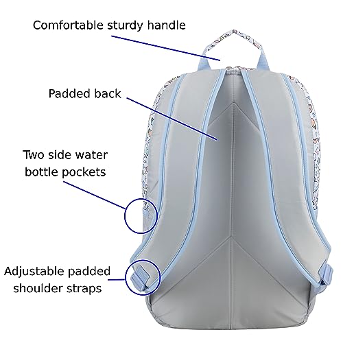 FUEL Lunch Backpack Set Teens Student Water Resistant Bookbag Bag Soft Reusable Insulated Cooler Lunch Box Thermal Travel Office Lunch Bag, Light Blue Magic Donuts - color: Magic Donuts