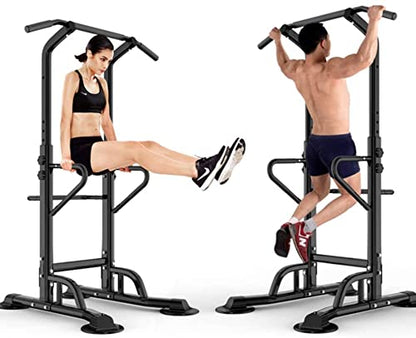 SogesPower Power Tower Pull Up&Dip Station Height Adjustable Strength Training Workout Equipment for Home Gym