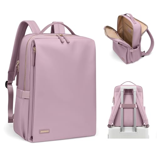 GOLF SUPAGS Stylish Laptop Backpack for Women Airline Approved Perfect for Work College and Travel Multi-Functional Casual Daypack Fits 15.6 Inch Notebook (Pinkish Purple) - color: Pinkish Purple, size: 15.6-Inch