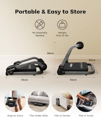 AIRHOP Ab Machine for Home, Ab Exercise Equipment for Core Training, Foldable Ab Crunch Machine with 4 Adjustable Resistance, Sit Up Exercise Equipment 330 LBS Capacity for Beginners & Pros