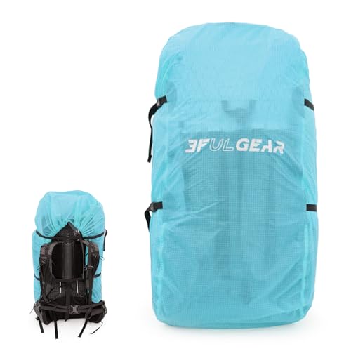 3FULGEAR Backpack Rain Cover, Ultralight Covers with 3000mm+ Waterproof Level Reflective Strip (20-85L) Pack Cover with Reinforced Cross Buckle for Hiking, Cycling, Biking - size: Blue-S(20-35L)