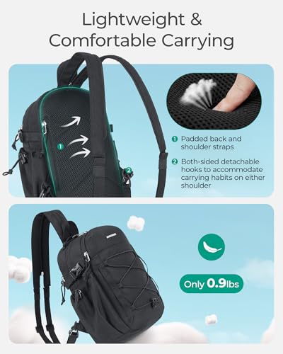 BAGSMART Small Crossbody Sling Bag, Crossbody Daypack, Chest Shoulder Bag Hiking Small Backpack for Casual Travel Sport - color: Beige