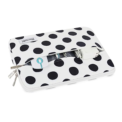 Canvaslife Waterproof 13-Inch Laptop Sleeve with Pocket for 13.3-Inch Laptop and MacBook Air/Pro 13 (Black Dot Pattern) - color: New Black Dot, size: 13 inch/13.3 inch