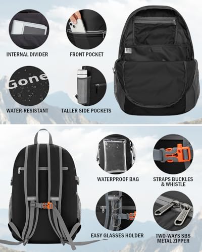 Gonex Ultra Lightweight Packable Backpack, Handy Foldable Daypack for Camping Outdoor Travel Cycling Backpacking