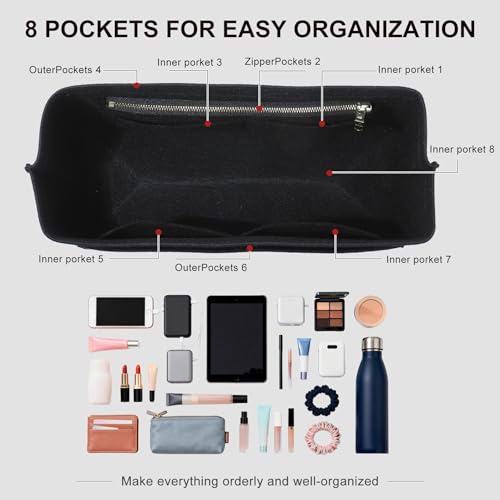 Purse Organizer Insert Compatible with Longchamp Le Pliage Energy L Backpack, Black/LB - color: Black, size: L Backpack