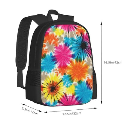 Slim Anti Theft Laptop Backpack Tribal Ethnic Tie Dye, Large Volume Travel Daypack Durable Polyester Carry Bag for Office Business Outdoor Trekking - color: Design (1023)