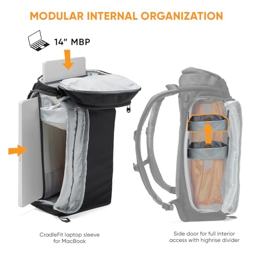 Lowepro ProTactic Lite BP 150 AW III Laptop Backpack, Top and Side access, Professional Camera Bag, DSLR/Drones/Mirrorless, Up to 14" Laptop, Rain Cover, for Photographer, Videographer, Volume 25L - style: Bp 150 Aw III