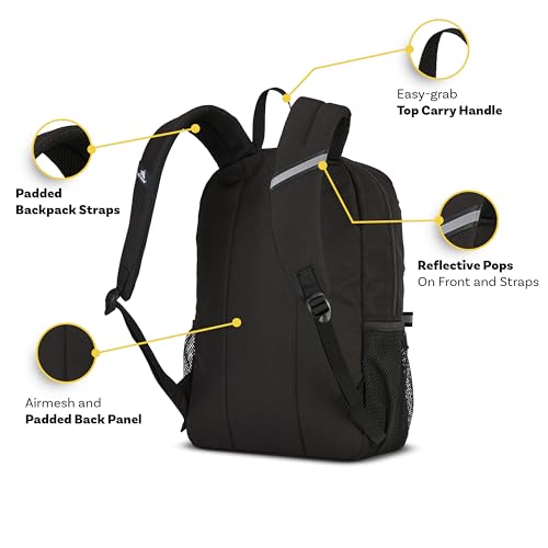 High Sierra Swoop Backpack with Laptop Pocket + Tablet Sleeve, Fits most 17” Laptops, 30L, Black - color: Black