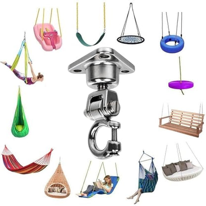Swing Hanger Heavy Duty Hardware 360°+180°Rotation 1500LB Capacity Wood Playground Indoor Outdoor Hammock Chair Sandbag Porch Swing - size: style 2