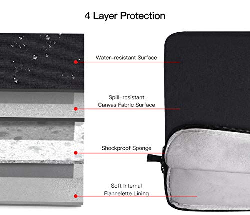 13 Inch Laptop Case Sleeve for 13.5-14.4 Inch Surface Laptop Studio/6/5/4/3, 13.8" Surface 7th, Asus ZenBook/Dell Inspiron Notebook Case, Black - color: Black, size: 13.3-13.6 Inch
