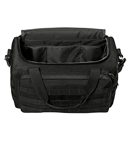 Tactical Gear bag Heavy Duty Duffel Gym bag/Tactical Backpack Custom Embroidered with your own text (Black) - color: Black