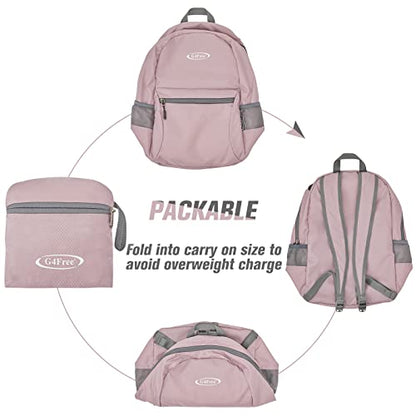 G4Free 20L Small Packable Travel Hiking Backpack for Men Women - color: Light Pink, size: 20L