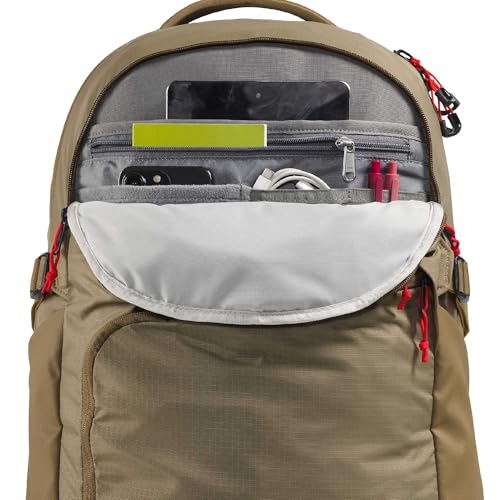 The North Face Router Everyday Laptop Backpack - Daypack, Water Repellent, Laptop Sleeve, Reflective Details, Cedar/Lava Red, One Size - color: Cedar/Lava Red, size: One Size