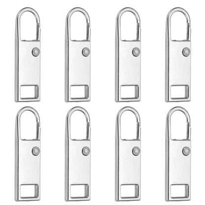 uxcell 8Pcs Zipper Pull Replacement, Metal Zipper Handle Mend Fixer Tab Repair for Luggage Suitcase Backpack Jacket Bags Boots Coat Handbags, Silver Medium - color: Silver, size: Medium