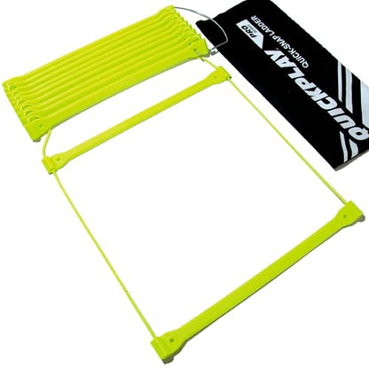 QuickPlay Agility Ladder for Speed and Agility Training - Adjustable 11 Rung Speed Ladder for Soccer, Football and Footwork Drills - Training Equipment for Kids, Youth and Adults with Carry Bag