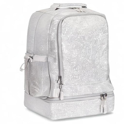 Bentgo Kids 2-in-1 Backpack & Insulated Lunch Bag - Glitter Designed 16” Backpack for School & Travel -, Durable, Water Resistant, Padded, & Large Compartments (Glitter Edition - Silver) - color: Glitter Edition - Silver