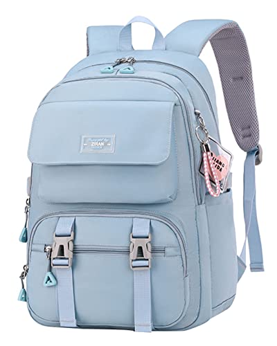 JiaYou Teen Girls Casual Backpack High Middle School Daypack Women Daily Travel Laptop Bag (2# Blue, 26 Liters) - color: 2# Blue