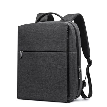 Minimalist laptop backpack, lightweight travel bag with padded shoulder straps (Light gray) - color: Light Gray