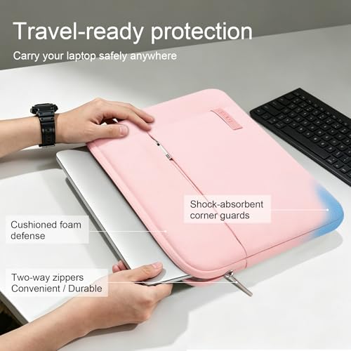 Lacdo Chromebook Case 11 Inch Laptop Sleeve for 11 Inch Acer HP Lenovo Dell Samsung ASUS Chromebook Spin 3 11, 13 inch New Surface Pro 11 Copilot+PC / 10 9 8 X, 11.6" MacBook Air Computer Bag, Pink - color: Pink, size: 11-11.6 Inch