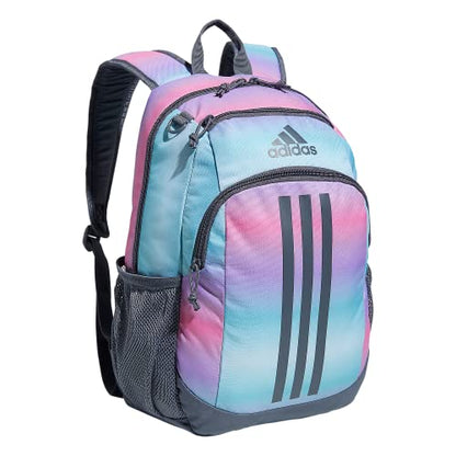 adidas Creator School Backpack for Girls & Boys — Durable Bookbag - color: Gradient Rose Tone Pink/Onix Grey