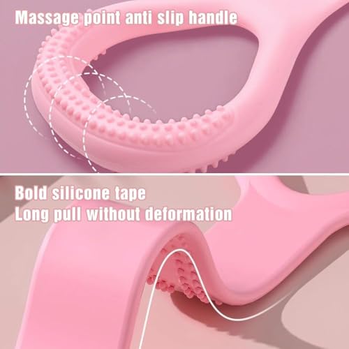 2-Pack Figure 8 Resistance Band, Silicone Resistance Bands with Handles, 20 LB for Yoga & Arm Workouts - color: Blue*Pink