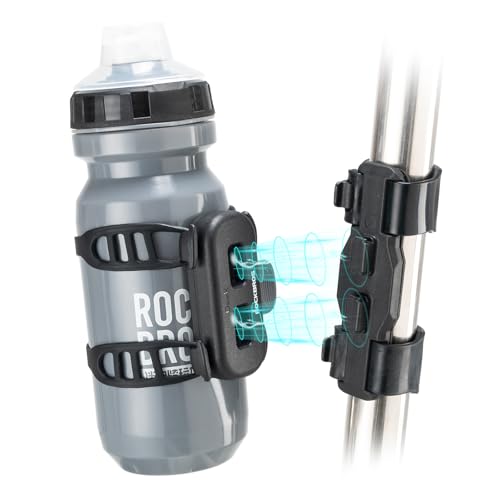 ROCKBROS Magnetic Strap Water Bottle Holder with Quick-Release Button for Road Bikes, Mountain Bikes, Scooters, Backpacks, and Folding Bikes - size: Hollow Strap Design