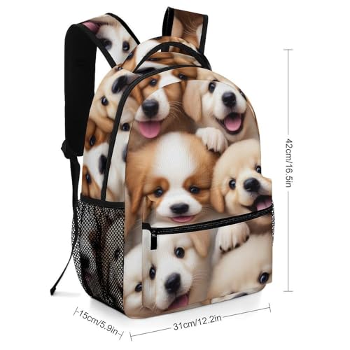 Casual Laptop Backpack for Women, Retriever Dog Lovers Large Backpack with Adjustable Strap Lightweight Book Bags Travel Hiking Daypack - color: Color(537)