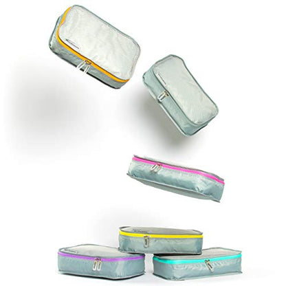 MUMI Packing Cubes – 5-Piece Compression Packing Cubes for Travel, Luggage Organizers for Suitcases, Carry-On Bags, Backpacks, and Duffel Bags – Space-Saving Travel Essentials - Purple - color: purple