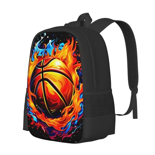 Colorful Basketball Backpack Laptop Travel Bag Adjustable Backpack Print Daypack for Men Women 16.5 In - color: Style 1