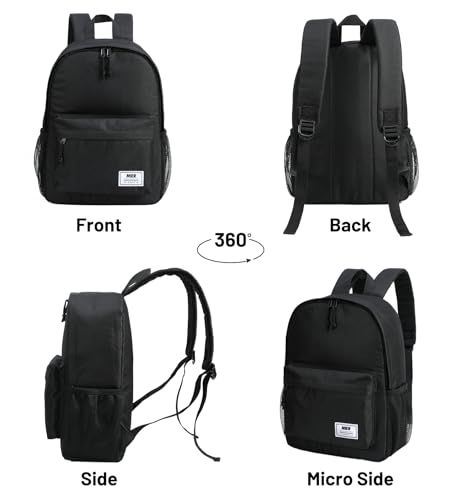 MIER Insulated Backpack Cooler Small Leakproof Lightweight Cute for Women Men to Work, Picnics, Camping, Park Day Trips, 15 L - color: Black