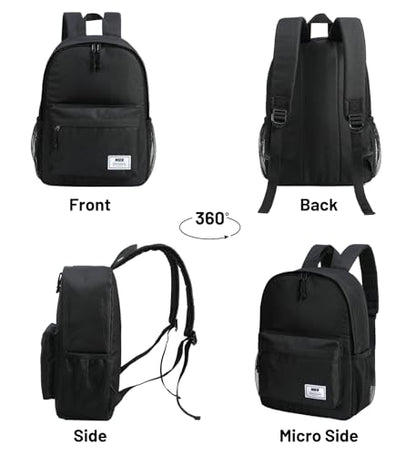 MIER Insulated Backpack Cooler Small Leakproof Lightweight Cute for Women Men to Work, Picnics, Camping, Park Day Trips, 15 L - color: Black