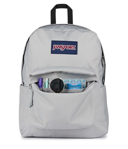 JanSport SuperBreak Plus Backpack with Padded 15-inch Laptop Sleeve and Integrated Bottle Pocket - Spacious and Durable Daypack for Work and Travel - Grounded Grey - color: Grounded Grey