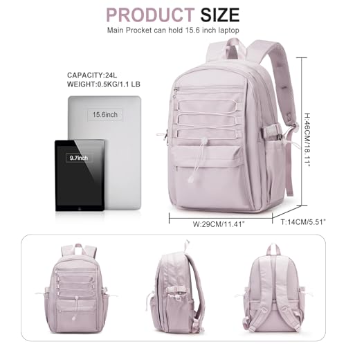Backpacks For College Students Women,Aesthetic Bookbag,Casual Dayback Small Travel Backpacks,Waterproof Middle School Backpack For Teens Girls Boys(Purple) - color: C5-purple