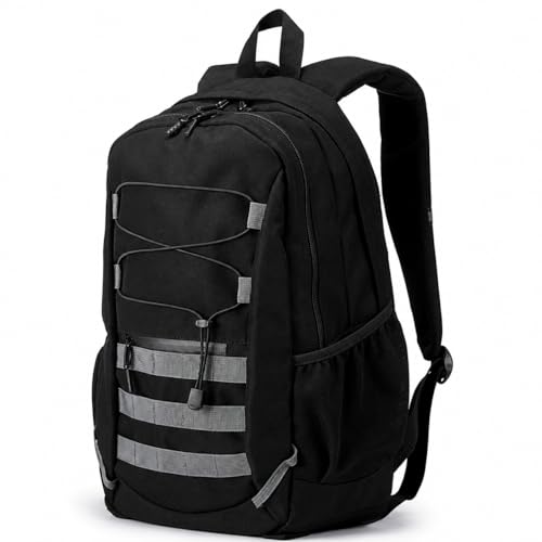 Hiking Travel Backpacks Men and Women, Lightweight Waterproof Laptop Backpack Outdoor Camping Backpack Hiking Daypack for Travel, Trekking, Work 26L (Black) - color: Black