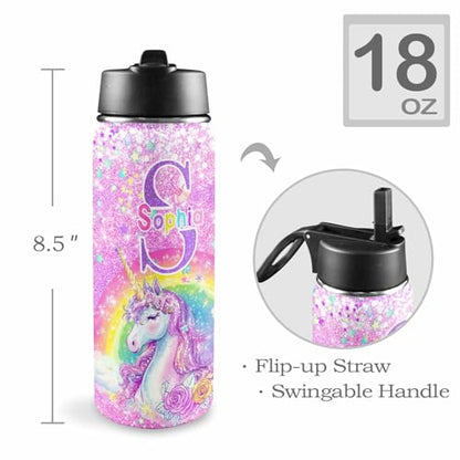 M YESCUSTOM Personalized Backpacks For Girls, Back to School Name Kids Backpack, Custom Bookbag With Names, Customized School Bag Set Gifts for Teens - color: D01