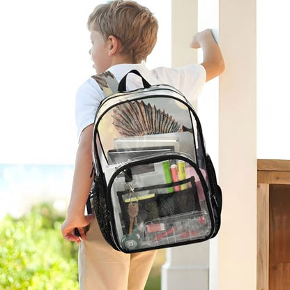 Spinosaurus Dinosaurs Clear Backpack PVC Transparent Backpack Lightweight Book Bag Capacity Clear Bag for Kids Boys Girls - color: Uniform Grey