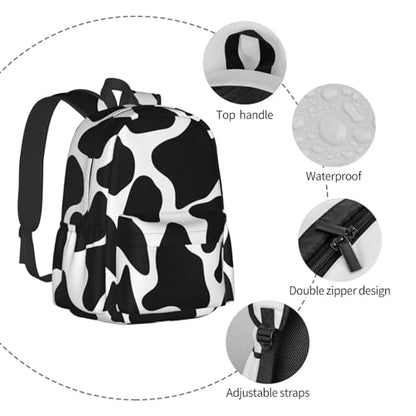 Cow spot Travel Backpack for Men Women 15.6 inch Laptop Backpack Casual Daypack for Weekender - color: Cow Spot