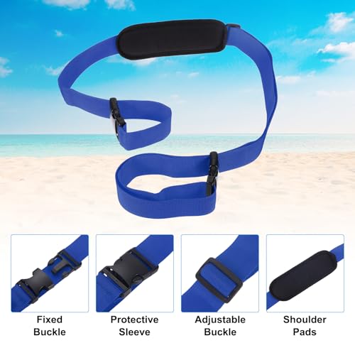 PATIKIL Carrying Beach Chair Straps, Adjustable Shoulder Straps for Folding Chair Backpack, Dark Blue - color: Dark Blue