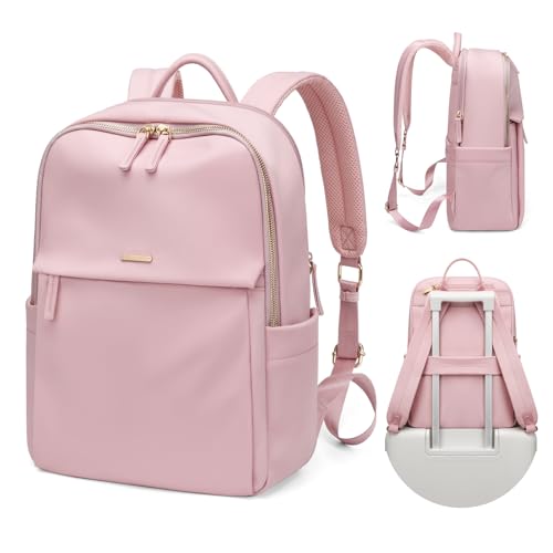 GOLF SUPAGS Women Laptop Backpack with Separate Laptop Compartment Fits 14 Inch Notebook Casual Daypack for Work Travel College Backpack Book Bags - color: Pink-upgrade, size: 14 Inch