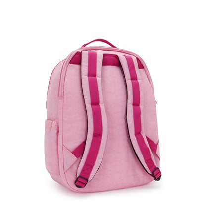 Kipling Women's Seoul Extra Large 17" Laptop Backpack, Durable, Roomy with Padded Shoulder Straps, Built-In Protective Sleeve - color: Pink Frosting, size: 13.5''L x 17.75''H x 9''D