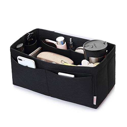 ZTUJO Felt Purse Organizer, Multi Pocket Bag in Bag Organizer For Tote & Handbag Shaper, Speedy 30, Speedy 35 and Speedy 40 - color: Black, size: X-Large