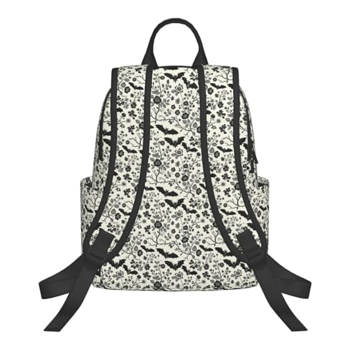 Laptop Backpack Goth Bat, Cushioned Back Panel, Front Zip, for Daily Commute & Outdoors - color: Picture (49)