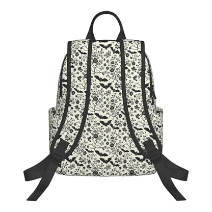 Laptop Backpack Goth Bat, Cushioned Back Panel, Front Zip, for Daily Commute & Outdoors - color: Picture (49)