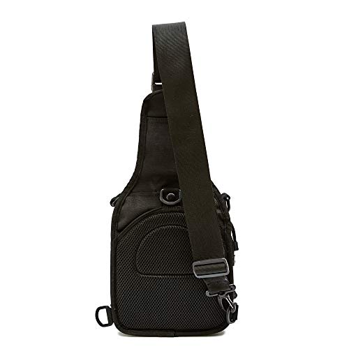 WOLF TACTICAL EDC Sling Bag - Concealed Carry Shoulder Bag for Range, Travel, Hiking, Outdoor Sports - color: Black