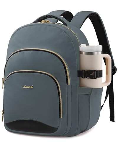 LOVEVOOK Laptop Backpack for Women, 15.6-Inch Work Backpack, College Bookbag Casual Personal Item Travel Bag Business Computer Daypack for Teacher Nurse, Gift - color: Green-black, size: 15.6 Inch
